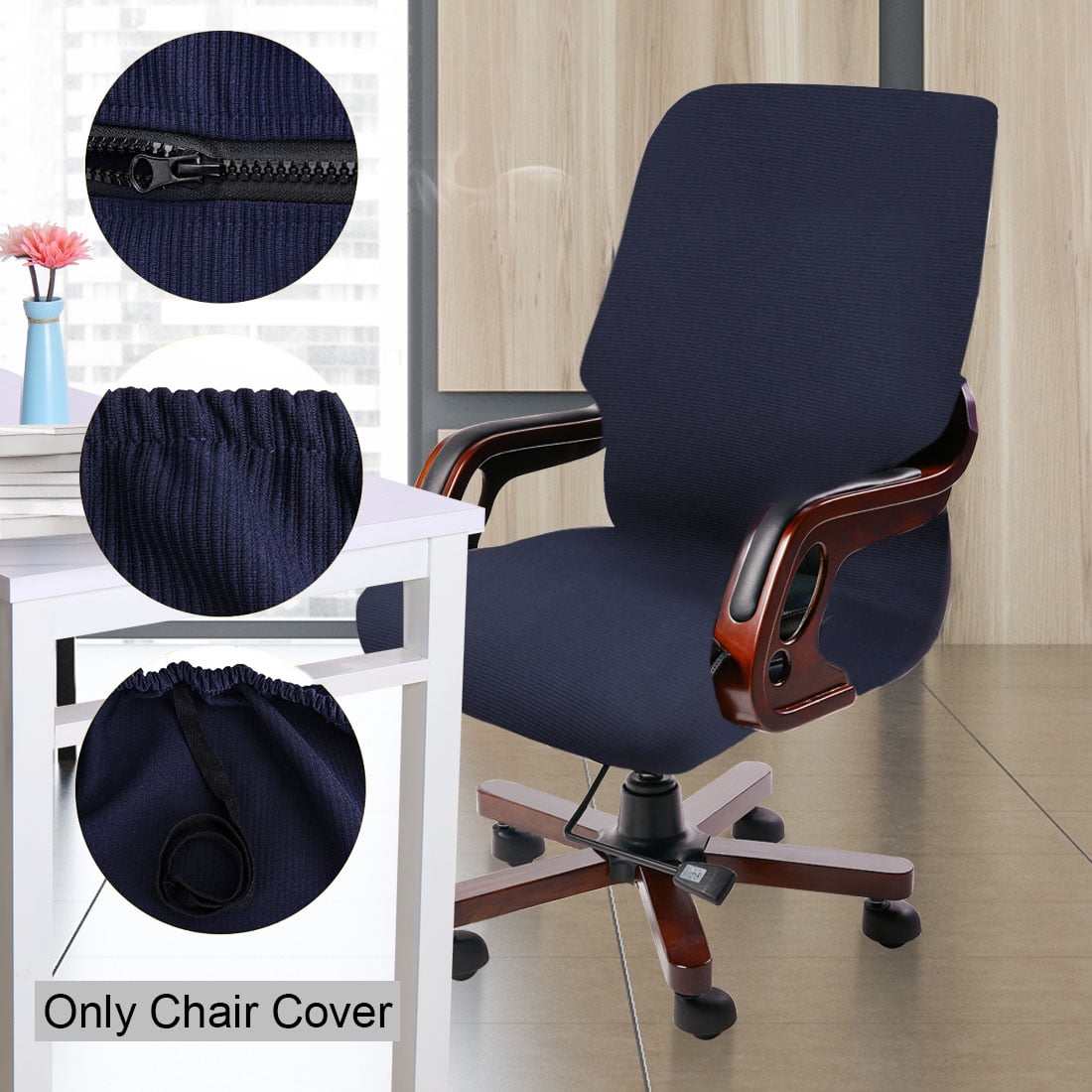 PiccoCasa Stretch Office Chair Slipcovers Swivel Computer Chair Cover