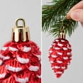 thumbnail image 5 of Christmas Tree Faux Pinecone Ornaments Set of 5, Glitter Hanging Faux Pine Cone Ornaments for for Xmas Tree Decor, 5 of 7