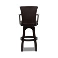 thumbnail image 5 of 31in Bar Stool with 360 Degree Swivel and Comfortable Back | Medium - Firm Sitting and 360 Degree Access | Faux Leather Upholstery | Brass - Plated Footrest for Protection, 5 of 6