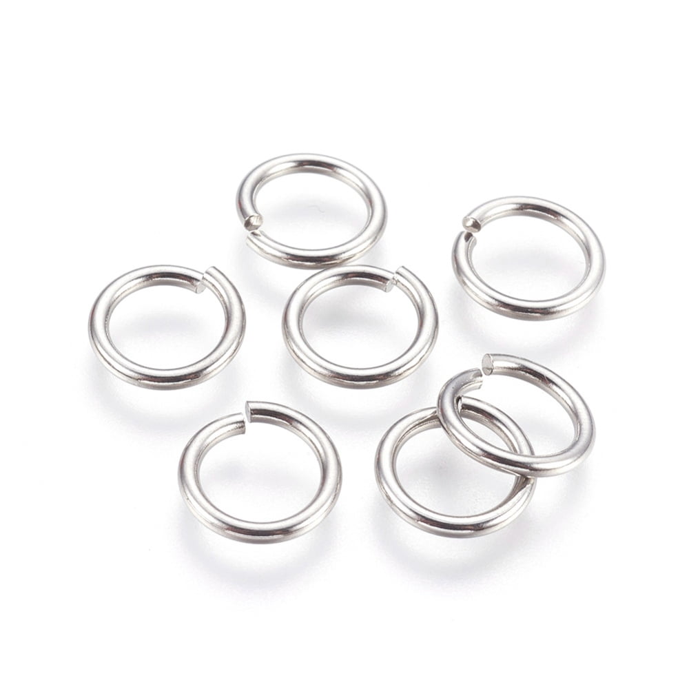 1Bag Resistant 304 Stainless Steel Open Jump Rings Stainless Steel Color 11.5x1.6mm Inner Diameter: 8mm 500pcs/bag