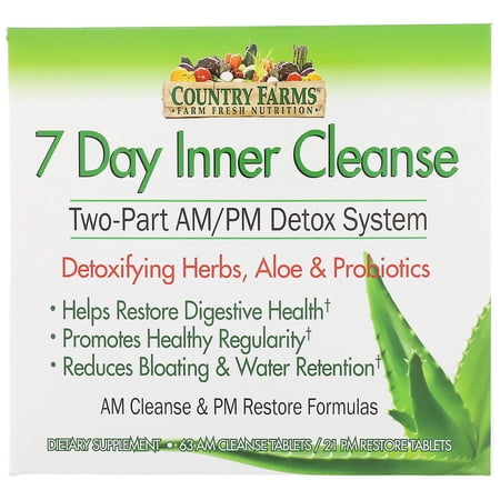 Country Farms 7-DAY Inner Cleanse Tablets, 84 Ct