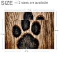 thumbnail image 2 of Paw Print Modern Polyester Area Rug - Soft and Durable Right-Angle Floor Mat for Living Room, Bedroom, Office, Easy to Clean - 5x7 Grey Rug, 2 of 6