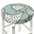 thumbnail image 3 of Lsque Hand Drawn Chickens Round Bar chair cushion covers Velvet Fabric Premium Comfort Protects from Scratches and Stains for 14-17 Inch Chair- 14 inch, 3 of 7
