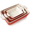thumbnail image 5 of Ceramic Bakeware Set, Rectangular Baking Dish for Oven Lasagna Pans for Cooking, Kitchen, Cake Dinner, Banquet and Daily Use, 11.8 x 7.8 x 2.76 Inches of Casserole Dishes (Yellow), 5 of 7