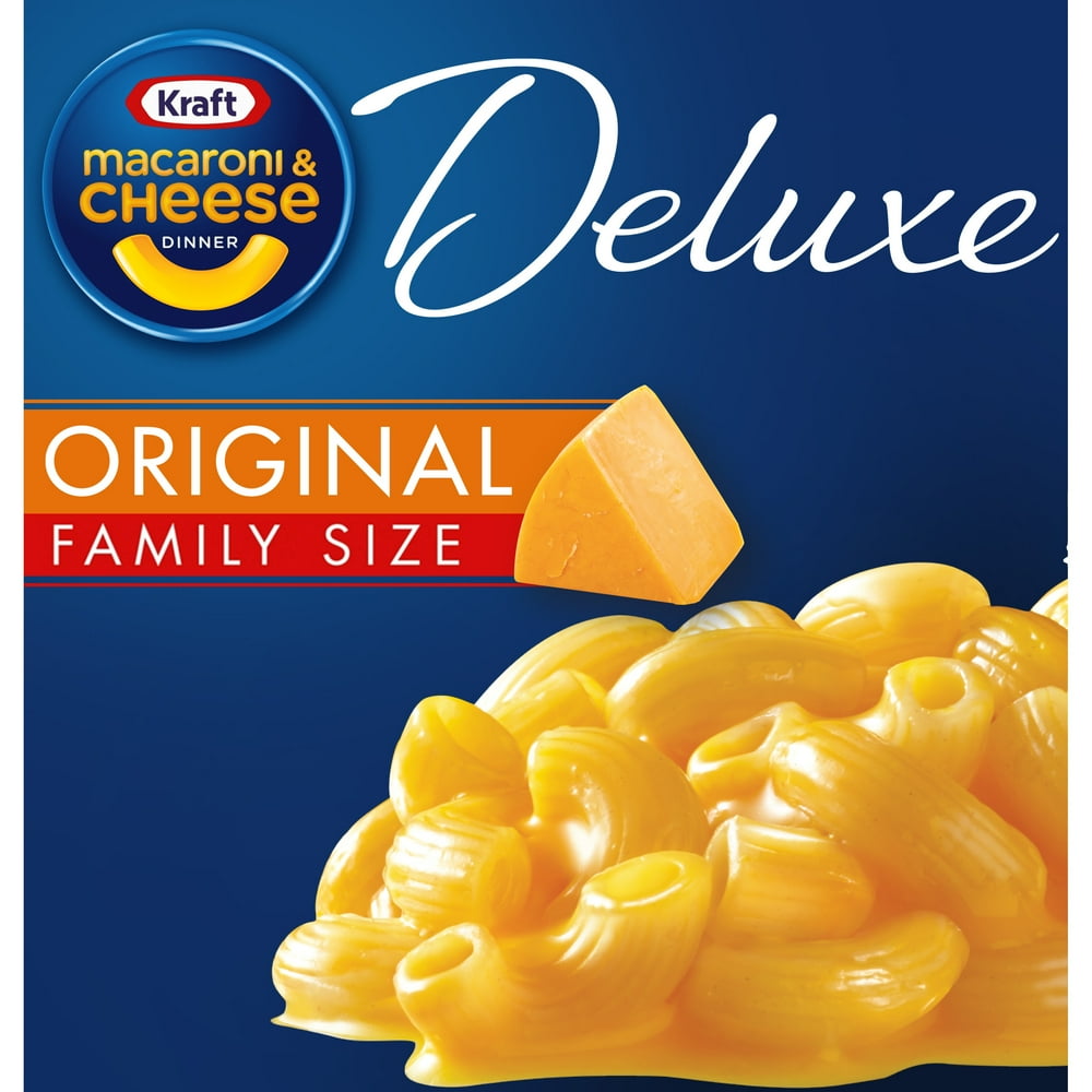 Kraft Deluxe Original Cheddar Macaroni & Cheese Dinner Family Size, 24 oz Box
