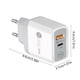 thumbnail image 3 of Cargador rápido de 25 W para teléfonos móviles, 5 V, 5 A, adaptador tipo C con cabezal de carga rápida europeo y británico., 3 of 6