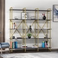 thumbnail image 3 of Ada Home Décor ElstonV Bookcase, Anthracite/Gold, 3 of 4