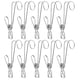 thumbnail image 1 of 20 pinzas de acero inoxidable para el hogar con gancho y pinza para ropa., 1 of 8