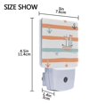 thumbnail image 4 of Yayeee LED Night Light for The Home Plug in With Light Sensors 2 Pack, Orange Nautical Pattern, 4 of 6
