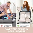 thumbnail image 6 of Adofi Off-White Packing Cubes for Suitcases, Includes 8 Organizer Bags, Gray, 6 of 10