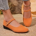 thumbnail image 5 of Miluxas Women's Mary Jane Flats Comfortable Dressy Ballet Flats Casual Round Toe Slip On office Work Woman Shoes Orange 9(42), 5 of 9