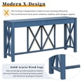 thumbnail image 5 of GZXS 60" Long Wood Console Table with 4 Drawers and X-Leg Design, Spacious Open Base for Entryway, Hallway, or Living Room (Navy Blue), 5 of 9