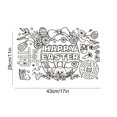 thumbnail image 3 of Easter Bunnies Eggs Chick Basket Kids Paper Placemats Holiday Decoration Supplies Disposable Doodle Paper Table Mats, 3 of 5