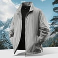 thumbnail image 5 of GrmtClth Mens Lightweight Breathable Stand Collar Windbreaker Zip Front Casual Sun Protection Coat Quick Dry Thin Fabric For Spring Summer Daily Occasions Light Gray M, 5 of 9