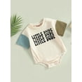 thumbnail image 3 of Bagilaanoe Newborn Baby Girl Boy Rompers Letter Print Short Sleeve Bodysuits 3M 6M 12M 18M 24M Infant Casual One Piece Short Jumpsuit, 3 of 9