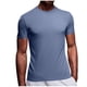 thumbnail image 2 of Ceisia Men's Loose Fit Short Sleeve Crew Neck Tee Gradient Stripe Print Ice-Silk Mesh Casual Sports Top Blue XXL Gifts, 2 of 7
