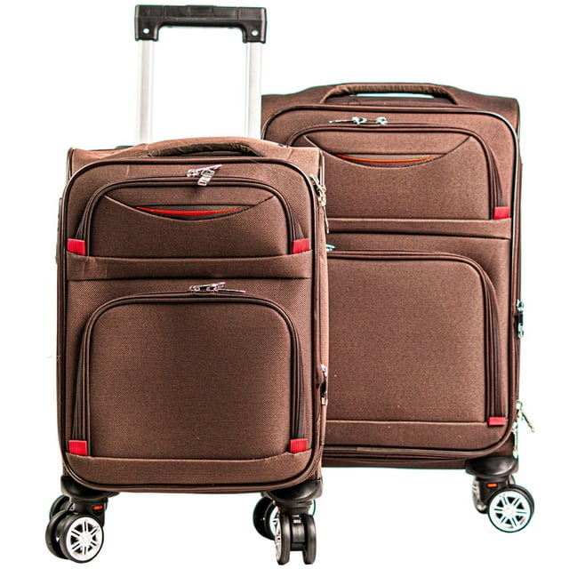 Juego de 2 Maletas de Viaje de Tela 18" y 15" Equipaje con Ruedas y Asa Extensible, Maletas Ligeras y Resistentes para Cabina o Mano, Ideales para Viajar en Aerolínea o Fin de Semana