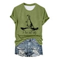 thumbnail image 2 of Sixuan Halloween Shirts for Women, Tshirts Womens Fall Fashion 2024 Plus Size Tops, If The Hat Fits Witch Hats Women'S Crew Neck T Shirt, 2 of 4