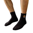 thumbnail image 5 of Halloween Pumpkin Embroidered Crew Socks for Men Festive Comfort Blend Athletic Socks, 5 of 5