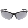 thumbnail image 1 of Sports Semi Rimless TR-90 Wrap Sunglasses Slim Arms Neutral Colored Lens 77mm (Black / Smoke), 1 of 4