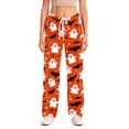 thumbnail image 5 of Trgacdwlo Halloween Pajamas Pants Women Funny Ghost Graphic Women's Pajama Bottoms Fall Elastic Waist Wide Leg Womens Lounge Pants, 5 of 7