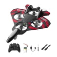thumbnail image 1 of Avión de control remoto Hobby Glider Regalos para niños Quadcopter Helicóptero Giro de 360 degree Rojo con 1 batería, 1 of 8