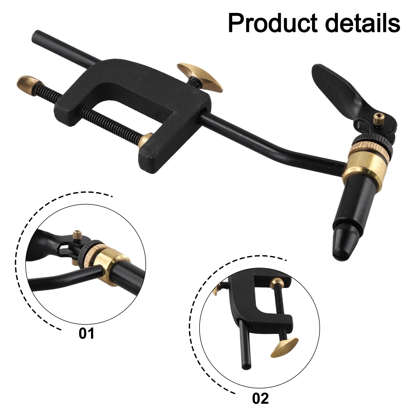 RANMEI Fly Tying Vise Tool Safety Holding Fishing Hook C-Clamp Tying Vise With Steel Hardened Jaw Fly Fishing Tackle Kit Accessories