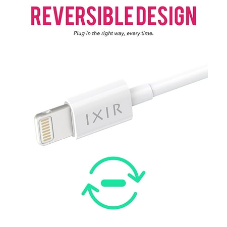 Ipad 2 Cable By Apple Ixir iPad Mini 2 Charger Apple Lightning Cable Kit by Ixir - {1 Wall Charger 1 Cable}, Apple Certified USB Cables (White) ()