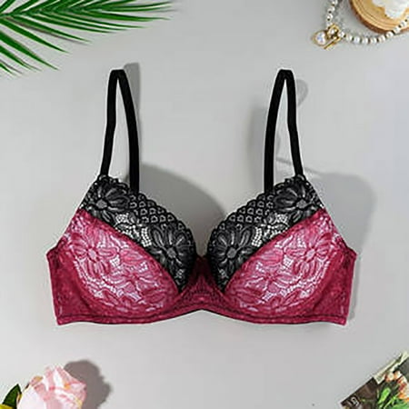 My Orders Gamivast Women s Push Up Bra Underwire Classic Comfortable Floral Lace Lift Up Padded Soft Demi Half Cup Bra Everyday Bras Red S Brasier Sin Varillas Para Mujer