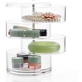 thumbnail image 7 of Jewelry Organizer, Jewelry Box, Transparent Plastic 360 Degree Rotation Jewelry Rack with 3 Layers Drawer for Easy Access to All Your Jewelry and Small Beauty Accessories, 7 of 7