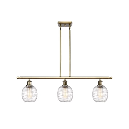 Innovations Lighting 516-3I-AB-G1013 Belfast 3 Light 36 Wide Linear Pendant - Antique