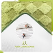 Bailu Bathroom Rug Set Soft Plush Absorbent Bath Mat Set, Machine Washable Bathroom Mat, Green, 20X32 inch