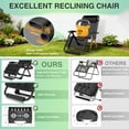 thumbnail image 5 of DKMOCO Oversized XL Zero Gravity Chair, 29" Extra Wide Recline Chair w/Upgraded Lock and Wider Cup Holder, Camping Lawn Chair for Patio Outdoor Office,Black, 5 of 6