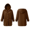 thumbnail image 4 of Jackets for Women, Oversized Button Up Corduroy Hooded Jacket for Women Fall Long Sleeve Cardigans Outerwear Jackets Coat with Pocket, 4 of 8