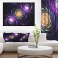 thumbnail image 1 of Fractal Purple Flowers Digital Art - Large Flower Canvas Wall Art, 1 of 3