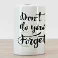 thumbnail image 3 of Saying Ceramic Toothbrush Holder, Sketched Do Not Stress Do Your Best Forget the Rest Text, Decorative Versatile Countertop for Bathroom, 4.5" X 2.7", Pale Green Black White, 3 of 4