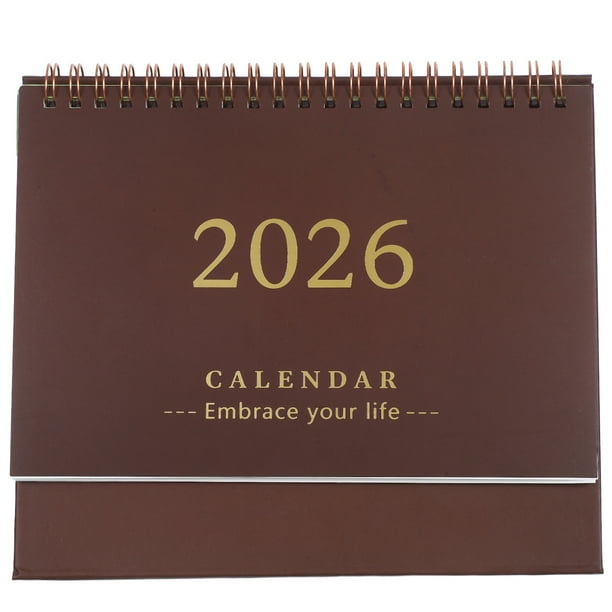 Calendario de escritorio 2025-2026: Calendario de escritorio de pie (julio de 2025 a diciembre de 2026) para el hogar, la escuela y la oficina.