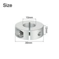 thumbnail image 2 of 8 Packs Single Split Clamp-On Shaft Collar 15mm Bore One-Piece Clamping Collar, 35mm OD, 12mm Thickness, Aluminum Alloy, 2 of 5