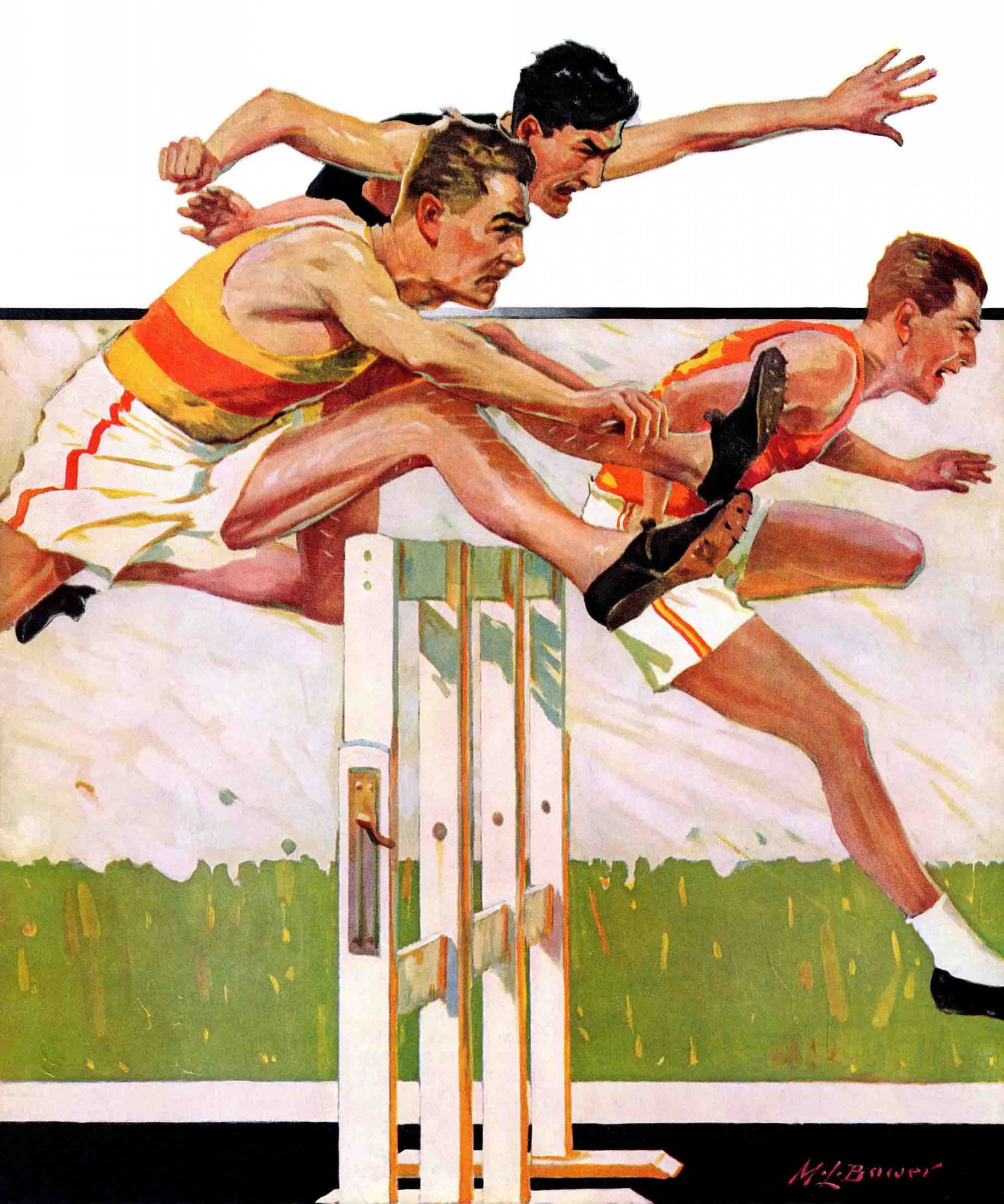 Marmont Hill Hurdlers by Maurice Bower Painting Print on Canvas