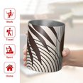thumbnail image 5 of 12oz Coffee Tumblers Brown Boho Geometric and Plant Pattern Stainless Steel Vacuum Insulated Travel Tumbler Coffee Cups Mug with Lid and Straw with Cleaning Brush for Cold & Hot Drinks, 5 of 5