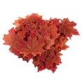 thumbnail image 3 of Yannee 100 Pcs Autumn Maple Leaf Fall Fake Silk Leaves Fadeless Artificial Flower Craft Wedding Party Decor, 3 of 14