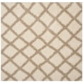 thumbnail image 2 of SAFAVIEH Dallas Jerrie Geometric Shag Area Rug, Ivory/Beige, 8' x 8' Square, 2 of 7