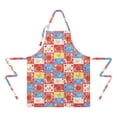 thumbnail image 2 of Pioneer Flower Floral Print Pattern Apron for Women and Men, Cotton Linen Waterproof with Pockets, Adjustable, 33x27 Inch for Kitchen, Gardening, BBQ, Salon, 2 of 6