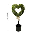 thumbnail image 2 of Gmogad 2.5 Ft Heart Shaped Topiary Tree with Pot, Artificial Boxwood Decoration with White Bow for Valentines Day and Wedding Decor, Indoor Outdoor Romantic Display for Home Porch and Garden, 2 of 8
