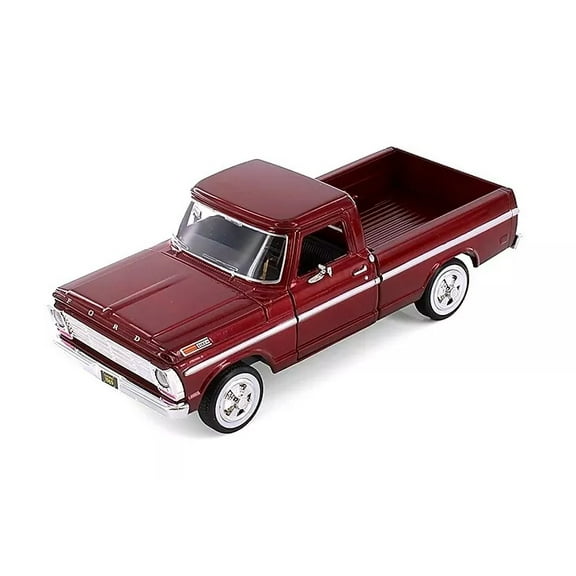 1969 Ford F-100 Pickup, Burgundy - Showcasts 71315BG - 1/24 Scale Diecast Model Car