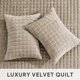 thumbnail image 4 of Juego de edredón RECYCO Luxury Velvet King Size Urban Taupe, 4 of 7