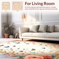 thumbnail image 2 of ODIKA 5'x7' Machine Washable Non-Slip Area Rug, Fairyland Flutter Parade with Playful Motifs and Floral Whirls High Traffic Rug, Peach, 280434, 2 of 7