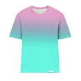 thumbnail image 4 of New trending & for spring GaThRRgYP Boho Short Sleeve Blouse - Women's Summer Tops,Women's Casual and Fashionable Printed T-shirt with Round Neck and Short Sleeved Top Pink M, 4 of 4