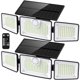 thumbnail image 1 of Luces solares daphino 2500LM con sensor de movimiento, 3 cabezales, 355°, 1 of 6
