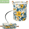 thumbnail image 3 of Qzaxky Wildflowers Spring Laundry Basket Organizer Foldable Tall Large Laundry Basket Collapsible Folding Laundry Basket Dirty Clothes Fabric, 3 of 7